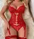 Cosplay sexy lingerie erótica feminina sutiã e calcinha ligas conjuntos de lin - GR Ofertas