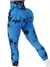 Calça feminina tie-dye sem costura pêssego bunda cintura alta estiramento fitn - GR Ofertas
