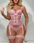Cosplay sexy lingerie erótica feminina sutiã e calcinha ligas conjuntos de lin - comprar online