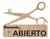 Letrero Abierto Cerrado Reloj Manual Tijeras Regresamos Mdf - comprar en línea