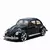 Miniatura Carros 1:18 clássico carro Fusca preto liga metal - loja online