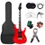 Kit Completa Guitarra elétrica , 6 cordas, 24 frets, peças e aces