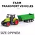Miniatura Trator trabalho na Fazenda com Carretinha pneus borracha - Shop deComex Import
