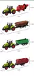 Imagem do Miniatura Trator trabalho na Fazenda com Carretinha pneus borracha