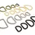 Conjunto com 5 peças de argolas em D de metal reforçado. Modelo flat, ideal para alças de bolsas, cintos, coleiras e projetos de artesanato em couro na internet