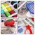 Kit de costura multifuncional completo. Contém ferramentas e acessórios para costura, bordado e uso doméstico ou em viagens.