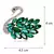 Broche feminino em formato de cisne com strass. Acessório sofisticado, ideal para roupas elegantes e looks refinados. - comprar online