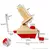 Enrolador manual de fio com clipe de fixação para mesa. Ideal para fazer bolas de lã e organizar fios. Estrutura estável, indicado para trabalhos de c - Vilna Crochê