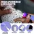 Conjunto com 12 ganchos de crochê ergonômicos com luz LED. Inclui contador digital de pontos e acessórios para tricô e projetos DIY. - Vilna Crochê