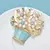 Broche em formato de flor com pérolas e detalhes delicados. Design elegante da Wuli & Baby, ideal para uso feminino ou unissex em festas escritório. - loja online