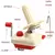 Enrolador manual de fio com clipe de fixação para mesa. Ideal para fazer bolas de lã e organizar fios. Estrutura estável, indicado para trabalhos de c