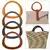 Par de alças de madeira destacáveis para bolsas. Ideal para caixas de presente, bolsas de ombro e projetos DIY de artesanato e bagagem.