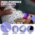 Conjunto com 12 ganchos de crochê ergonômicos com luz LED. Inclui contador digital de pontos e acessórios para tricô e projetos DIY. - Vilna Crochê