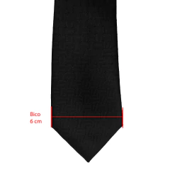 Gravata Jacquard Poliéster Slim Preto Fosco na internet