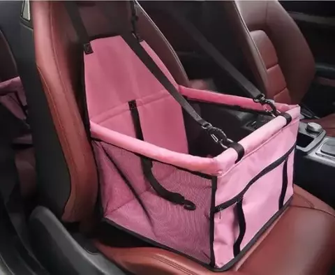 Bolsa de Transporte para Carro com Assento Elevado – Impermeável, Dobrável e com Tela de Segurança | Ideal para Cães Pequenos e Gatos. - comprar online