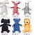 Brinquedo de Pelúcia em Formato de Animal para Cães – Com Som Estridente e Resistente à Mordidas | Para Filhotes e Cães de Todos os Tamanhos. - Amicão & Mia
