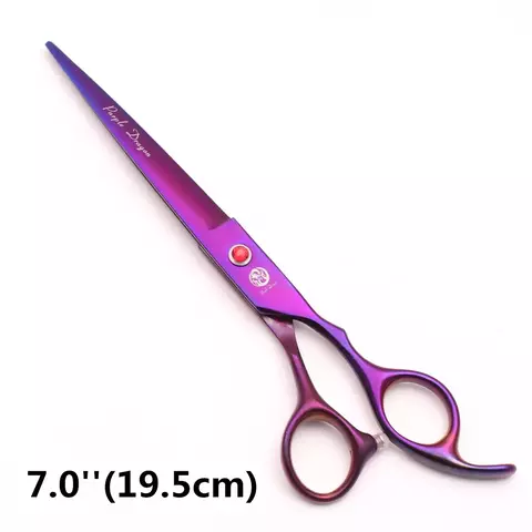 Tesoura Profissional Curva para Tosa de Pets 7.0''/8.0'' – Dragão Roxo | Gatos e Cães | Modelo Z3005 - comprar online
