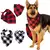Bandanas de Algodão para Cães Médios e Grandes – Estilo Clássico Xadrez | Lenço Triangular para Pets como Golden Retriever. - loja online