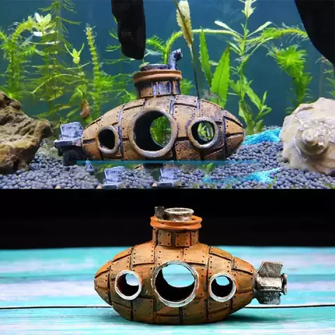 Resina submarina, ornamentos oco para aquário paisagismo e decoração. - comprar online