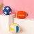 Brinquedo de Látex Natural para Cães – Bola com Som em Formato de Futebol, Vôlei ou Rugby | Ideal para Mastigação e Limpeza dos Dentes