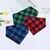 Bandanas de Algodão para Cães Médios e Grandes – Estilo Clássico Xadrez | Lenço Triangular para Pets como Golden Retriever. - loja online