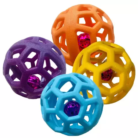 Bola de Borracha Natural para Cães e Gatos – Brinquedo Seguro com Sino | Interativo para Mastigar, Treinamento e Limpeza Dental. - comprar online