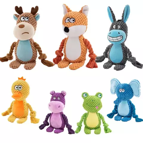 Brinquedo de Pelúcia com Som para Cães – Recheado, Resistente à Mordidas e com Chocalho | Ideal para Filhotes e Cães de Pequeno Porte - comprar online