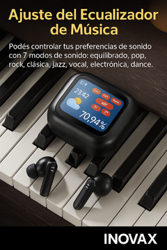 Auriculares Inalámbricos LX10 con Pantalla LED y Estuche de Carga - comprar online