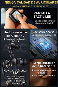Auriculares Inalámbricos LX10 con Pantalla LED y Estuche de Carga - comprar online