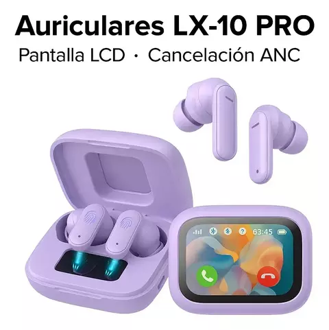 Auriculares Bluetooth In-ear Lx-10 Pro Anc Pantalla Hd - comprar online