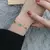 Green zircon inlaid fresh titanium steel bracelet - loja online