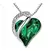 Heart Shaped Geometric Birthstone Necklace