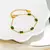Green zircon inlaid fresh titanium steel bracelet - comprar online