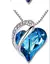 Heart Shaped Geometric Birthstone Necklace - loja online