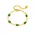 Green zircon inlaid fresh titanium steel bracelet - Kamylla Joias