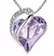 Heart Shaped Geometric Birthstone Necklace - loja online