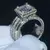 Inlaid Square Imitation Zircon Ring-Valentine's Day Proposal Ring - loja online