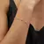 Novo aço inoxidável zircão pulseira para mulheres 18k banhado a ouro quatro fo