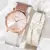Conjunto de relógio feminino luxo moda colorido pulseira couro do plutônio sen