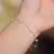 Novo aço inoxidável zircão pulseira para mulheres 18k banhado a ouro quatro fo - Kamylla Joias