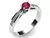 Anel De Prata Zirconia Rubi Sintetica 3,5 Mm 950 - comprar online