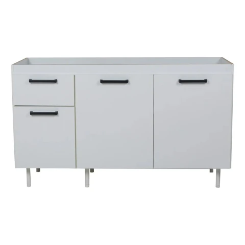 Bajo Mesada 140cm 1 Cajon 3 Puertas Mueble De Guardado