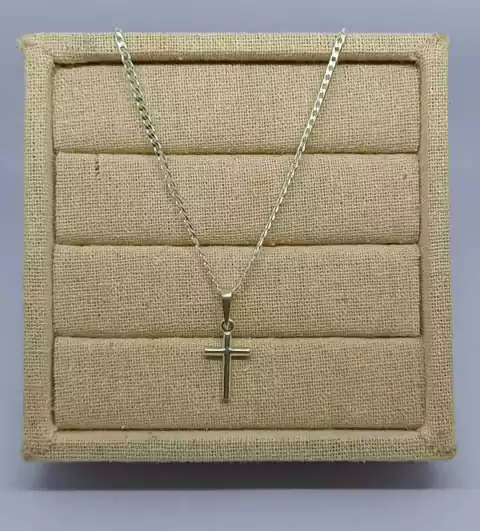 Corrente Grumet 2mm com Pingente de Cruz