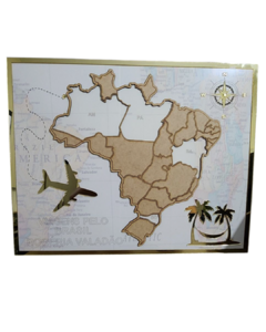 Mapa do Brasil Personalizado para marcar viagens na internet