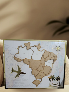 Mapa do Brasil Personalizado para marcar viagens