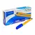 Bolígrafo fino Pin Point 0.7 mm color azul cuerpo amarillo caja con 12 piezas