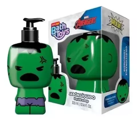 Jabón Líquido Algabo Bath Toys Avengers HULK Fragancia Chicle Con Dosificador 300 ml - comprar online