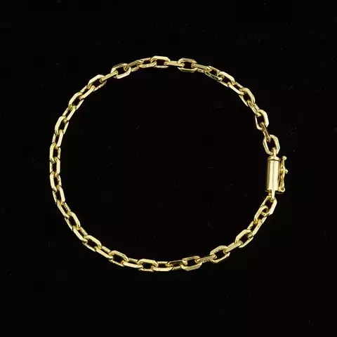 Pulseira Cadeado 4mm - Banhada A Ouro 18k - comprar online