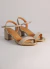 Sandália Vizzano Metalizada Glitter Salto Médio - Dourado - comprar online