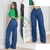 Imagem do Calça Jeans R$59,90 R$99,99 - R$129,00 -40% Feminina Wide Leg rasgada pantalona